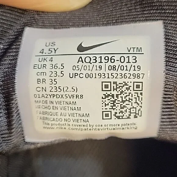 NIKE AIR MAX 720 GS BLACK RACER BLUE LACE-UP CLOSURE SNEAKER G1 - Picture 14 of 15